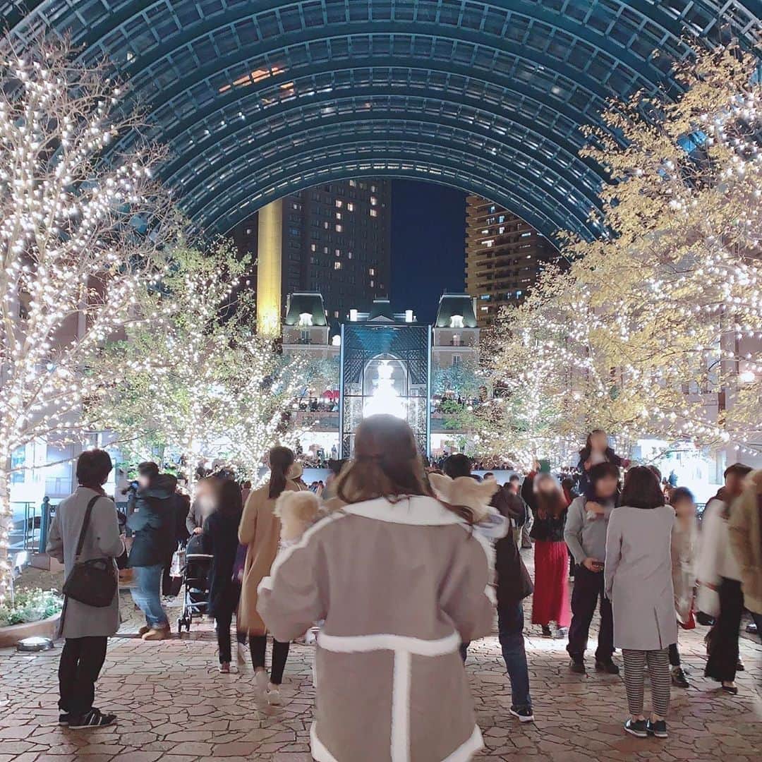堀尾実咲のインスタグラム：「イルミネーションもみてきたよ🐻🐰💎」