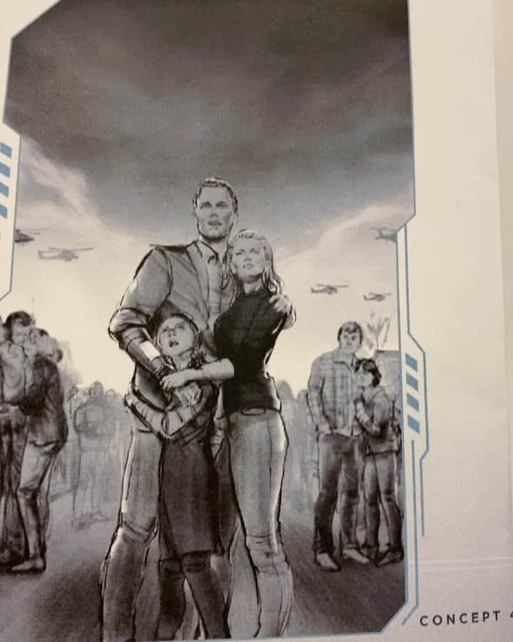 クリス・プラットのインスタグラム：「One of the biggest thrills of film production is seeing concept art work in various forms. I grew up with a pencil in my hand. I drew everything- draw 50 horses, I copied images from comic books, marvel, dc, Conan, a lot of super heroes, plus characters from various RPGs like Rifts and Mech Warrior, I painted murals on my bedroom walls. I was always doodling. And i respect the hell out of free hand artists. So to see my face drawn on images such as the ones above is really surreal. Mad respect to the artists out there. And big ups to the kids out there drawing. Pencils and paper are cheap. Art is an amazing way to build confidence. This Christmas get your kid a pencil and sketch pad. @thetomorrowwar」