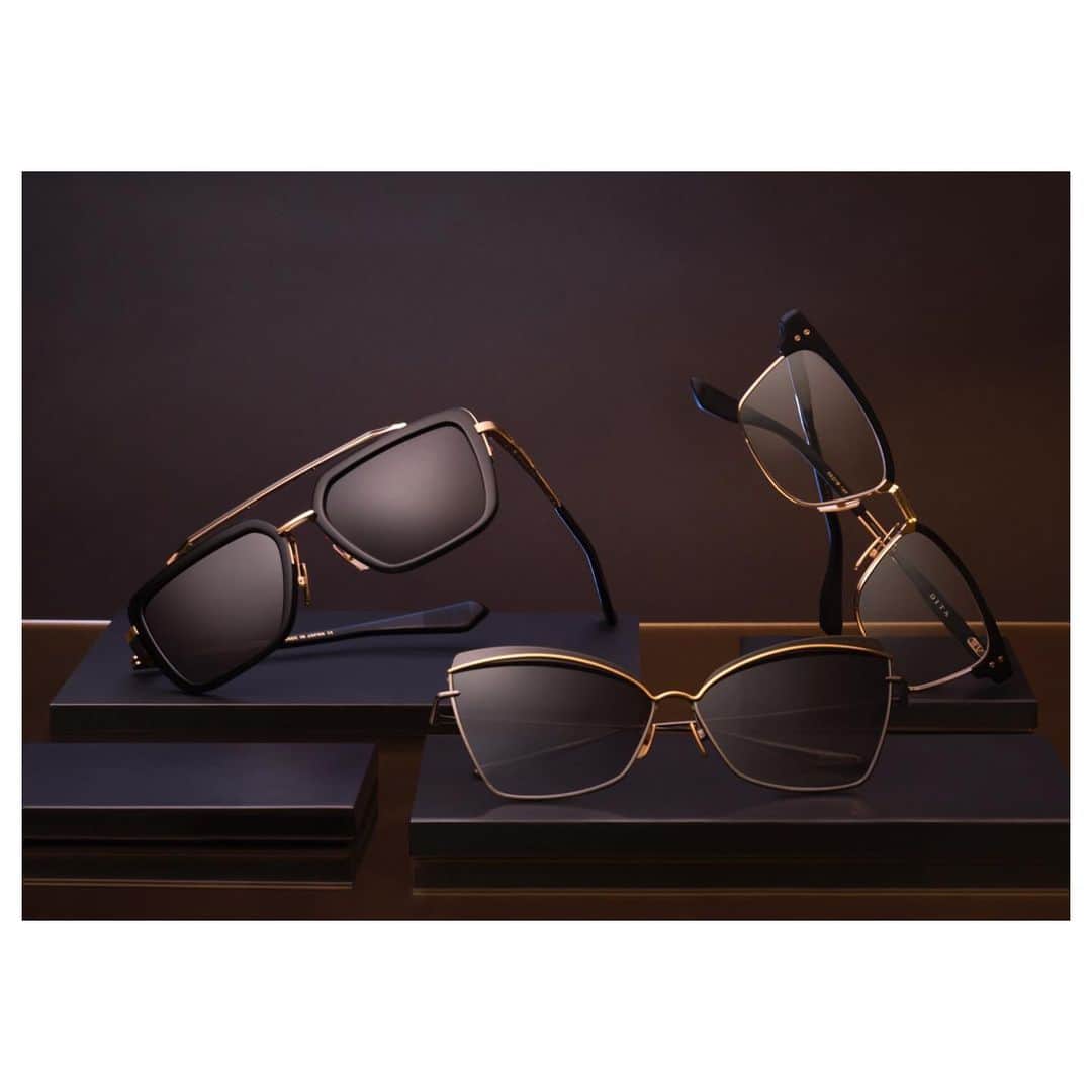 ディタのインスタグラム：「Get the Midas touch with #DITA sunglasses this holiday season. From left to right: Mach-Seven, Starspann, and Statesman-Six — all available on dita.com, tap to shop #DITAeyewear #DITAsunglasses」
