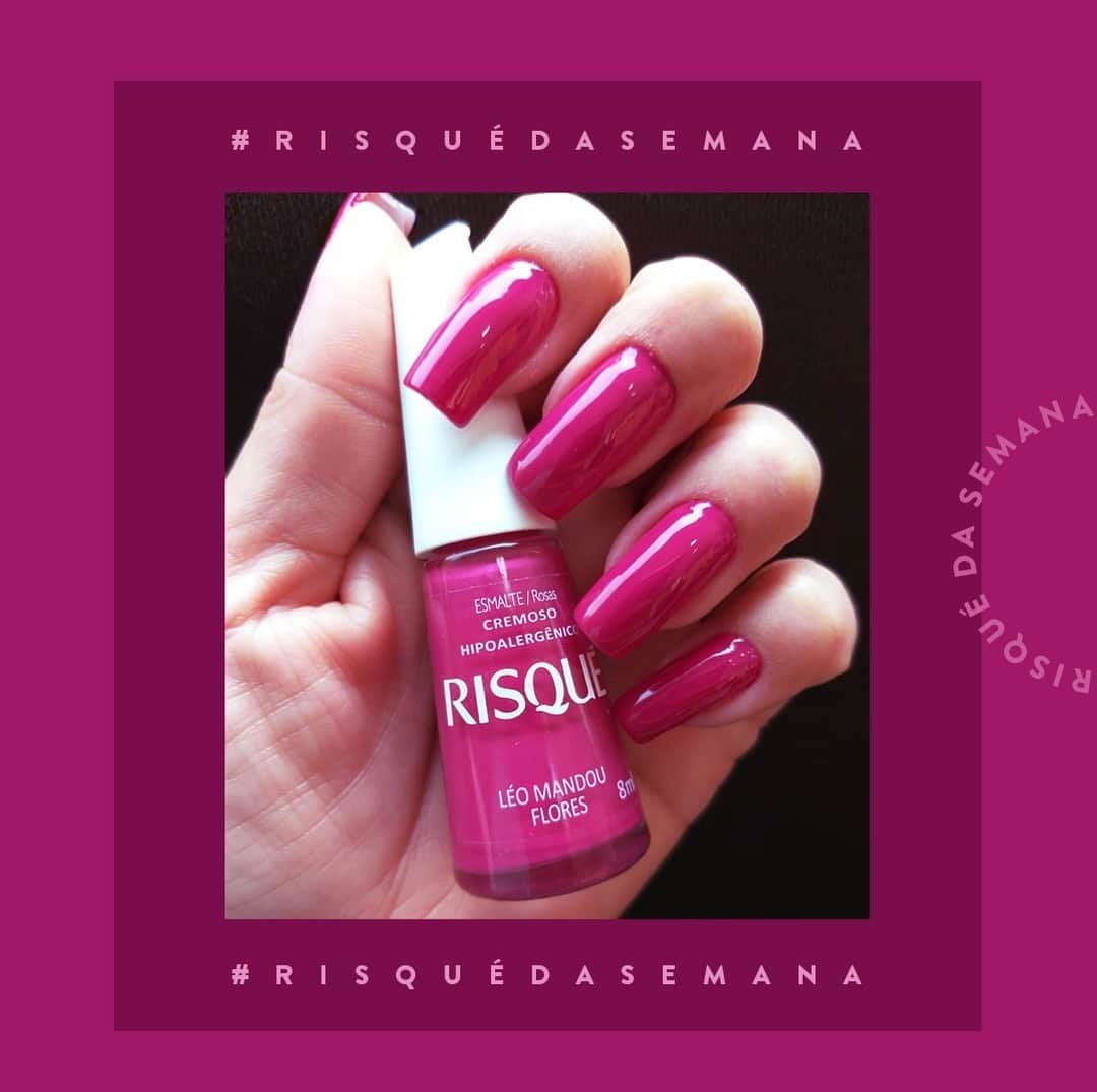 Risqueさんのインスタグラム写真 - (RisqueInstagram)「Quem também AMA essa cor? 💅 O #RisquéDaSemana ficou um arraso nas unhas da @rafaella5199. Léo Mandou Flores é uma ótima opção para quem quer dar um up em qualquer produção. ⠀ #EsmalteDaSemana #Unhas #UnhasColoridas #UnhasFeitas #UnhasdaSemana #EsmaltesRisqué #Risqué」12月11日 6時13分 - risqueoficial