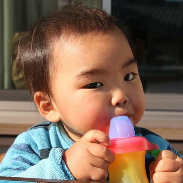 森永乳業#親ばかグランプリ【公式】のインスタグラム：「🍼今週の#チュウチュウごくごく選手権 🥤﻿ ﻿ －－－－－－－－－－－－－－－－－－﻿ @lanryukouchan.k﻿ 昨日の #チュウチュウごくごく選手権﻿ 横目でギロッ👀﻿ でも必死✨﻿ －－－－－－－－－－－－－－－－－－﻿ ﻿ なにかを訴えかけるような目…最高です😂﻿ ﻿ みなさまも、「#チュウチュウごくごく選手権 」と「#おでかけ代表」または「#おうち代表」を付けてご参加ください🎵﻿ 詳しくは、プロフィールのリンクをCHECK😉﻿ @morinaga_chuchu_gokugokucp﻿ ﻿ ※リグラム掲載による商品当選との関係はございませんので、予めご了承ください。﻿ ﻿ #森永乳業 #チュウチュウごくごく選手権 #おでかけ代表 #おうち代表 #キャンペーン﻿ #子ども #子供 #こどものいる暮らし﻿ #はぐくみ #やさいジュレ #うるジュレ #こどミル」
