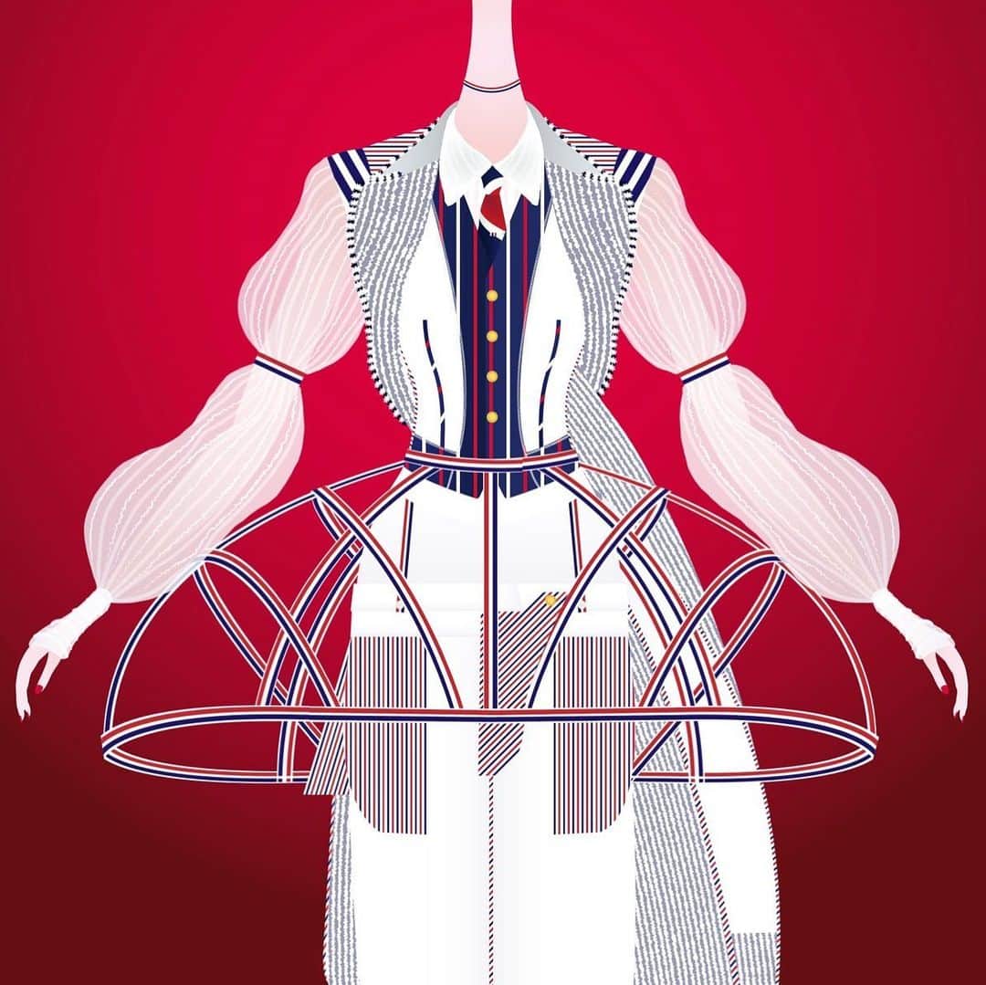 HiRAO INCのインスタグラム：「. Thank you ed @ed_senior_boy  for amazing artwork for #thombrowne ！！ . . エドちゃん、ありがとうー💕💕. 素敵なイラスト、、 .  #トムブラウン」