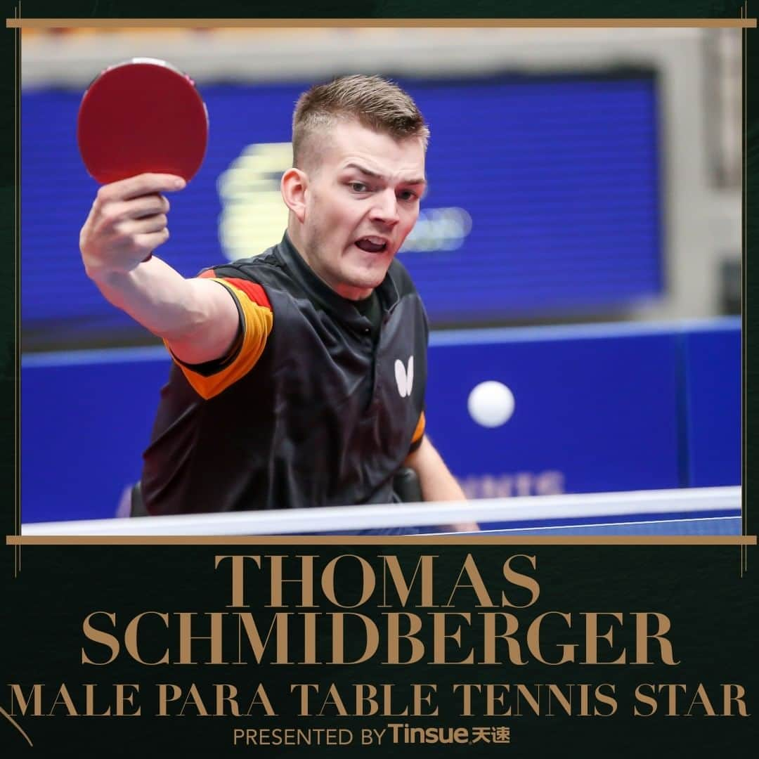 ITTF Worldさんのインスタグラム写真 - (ITTF WorldInstagram)「👏👏👏 Congratulations to 2019 #ITTFStarAwards Male Para Star, Thomas Schmidberger 🌟🇩🇪🏆 and Female Para Star, Giada Rossi! 🌟🇮🇹」12月11日 20時28分 - wtt