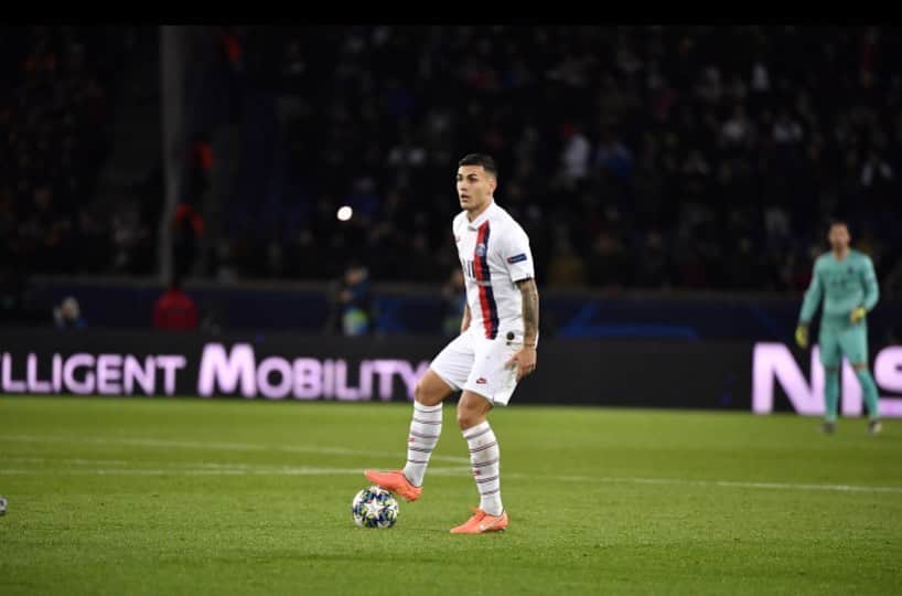 レアンドロ・ダニエル・パレデスのインスタグラム：「👏🏽❤️💙⚽️ @championsleague @psg」