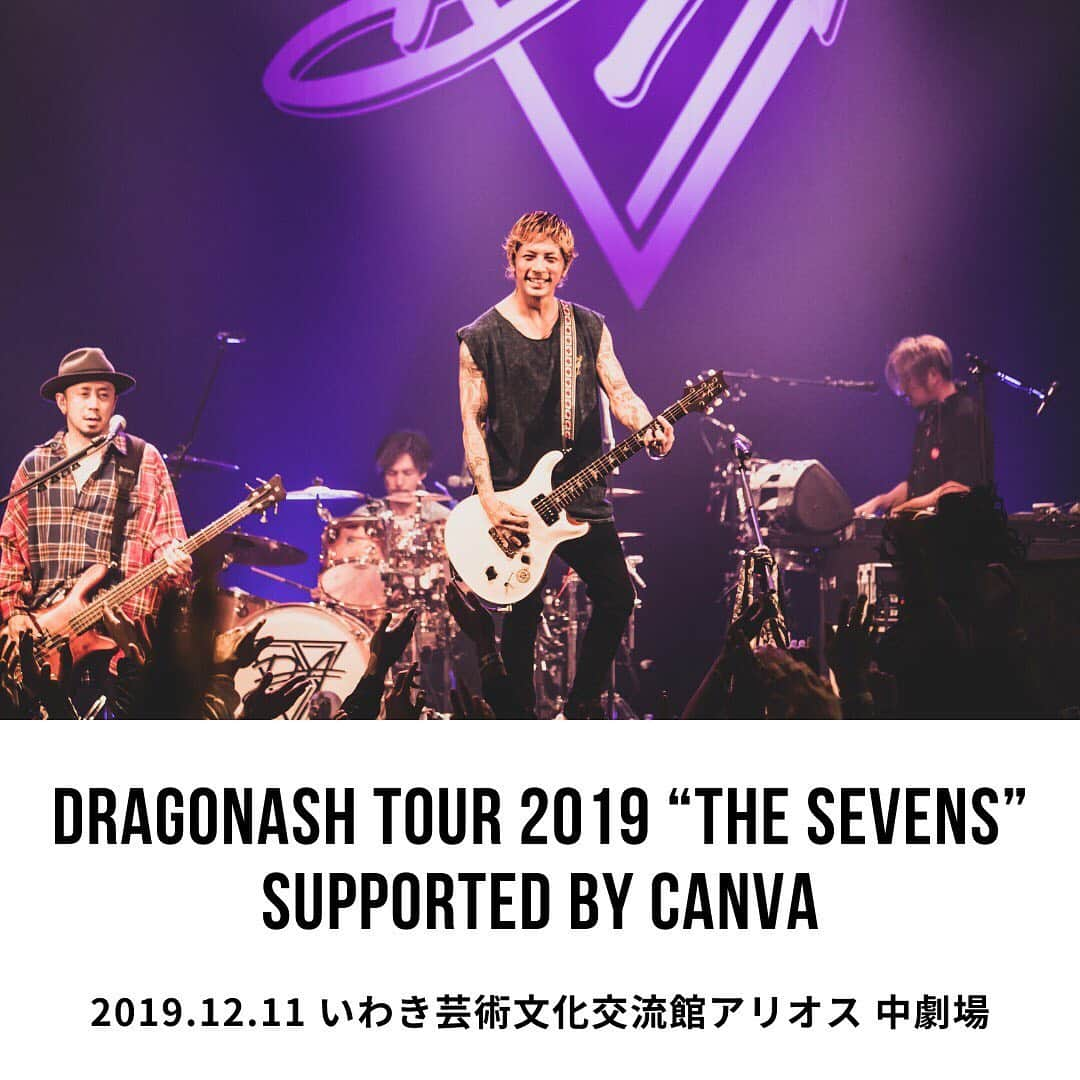 Dragon Ashさんのインスタグラム写真 - (Dragon AshInstagram)「DRAGONASH TOUR 2019 "THE SEVENS"  supported by Canva  @ いわきアリオス  #DA_livephoto photo by @nekoze_photo」12月12日 1時23分 - dragonash_official