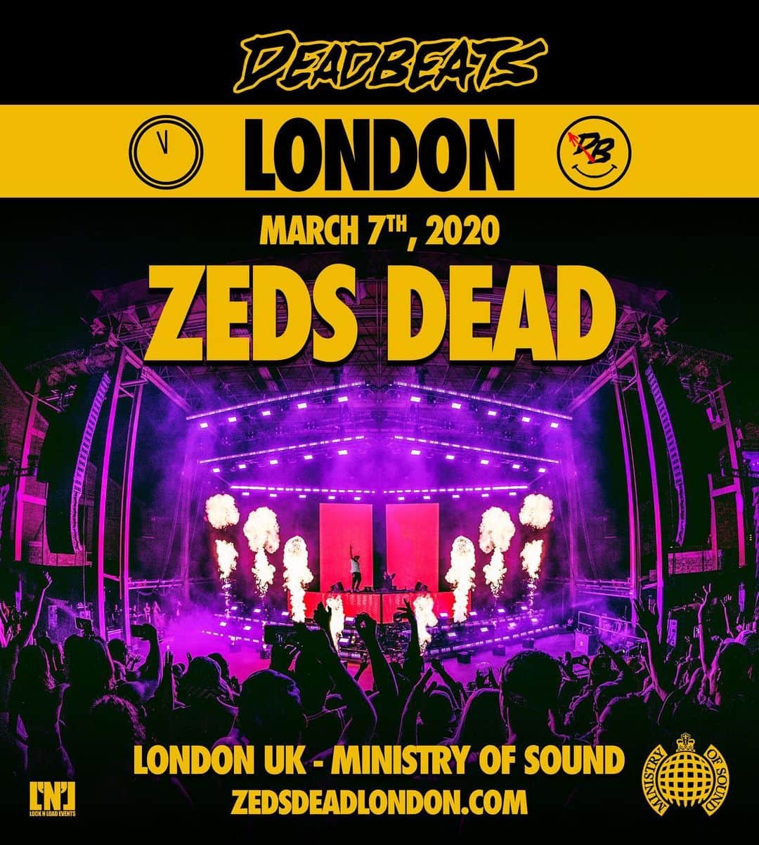 Zeds Deadのインスタグラム：「LONDON! We will be returning to @ministryofsound on March 7th. See you there! 🇬🇧 sign up for more info www.zedsdeadlondon.com」