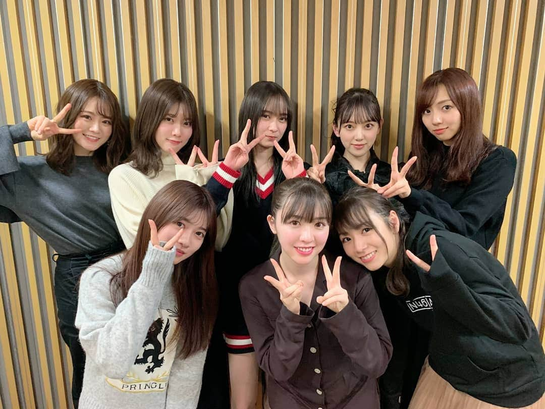 堀未央奈のインスタグラム：「From Twitter SHOWROOM @SHOWROOM_jp 🐦 2019年12月12日 02:06 本日の一枚📷✨ 「#乃木坂46 のオールナイトニッポン」 〜乃木坂2期生大集合スペシャル〜 ご視聴ありがとうございました🌜  次回は12/18(水)25時〜です、お楽しみに💜 showroom-live.com/nogizaka46ann #乃木坂46ANN #SHOWROOM https://twitter.com/SHOWROOM_jp/status/1204824845210411010 #乃木坂46のオールナイトニッポン #山崎怜奈 #伊藤純奈 #鈴木絢音 #堀未央奈 #新内眞衣 #寺田蘭世 #渡辺みり愛 #北野日奈子 #みおな #HoriMiona #乃木坂46 #Nogizaka46 #2期生 #岐阜県 #東京 #ピース」