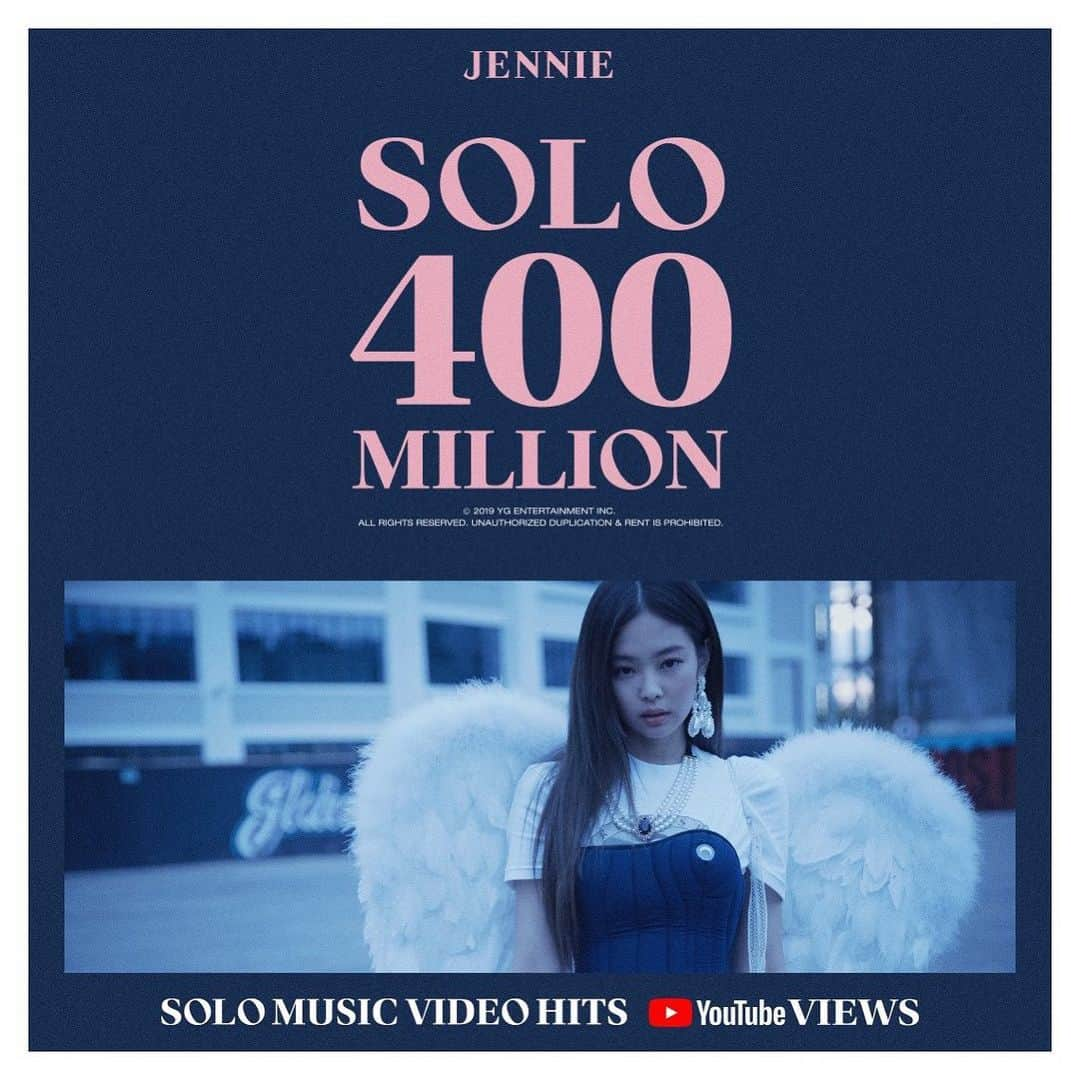 BLACKPINKさんのインスタグラム写真 - (BLACKPINKInstagram)「#BLACKPINK #블랙핑크 #JENNIE #제니 #SOLO #MV #400MILLION #YOUTUBE #YG」12月12日 8時06分 - blackpinkofficial