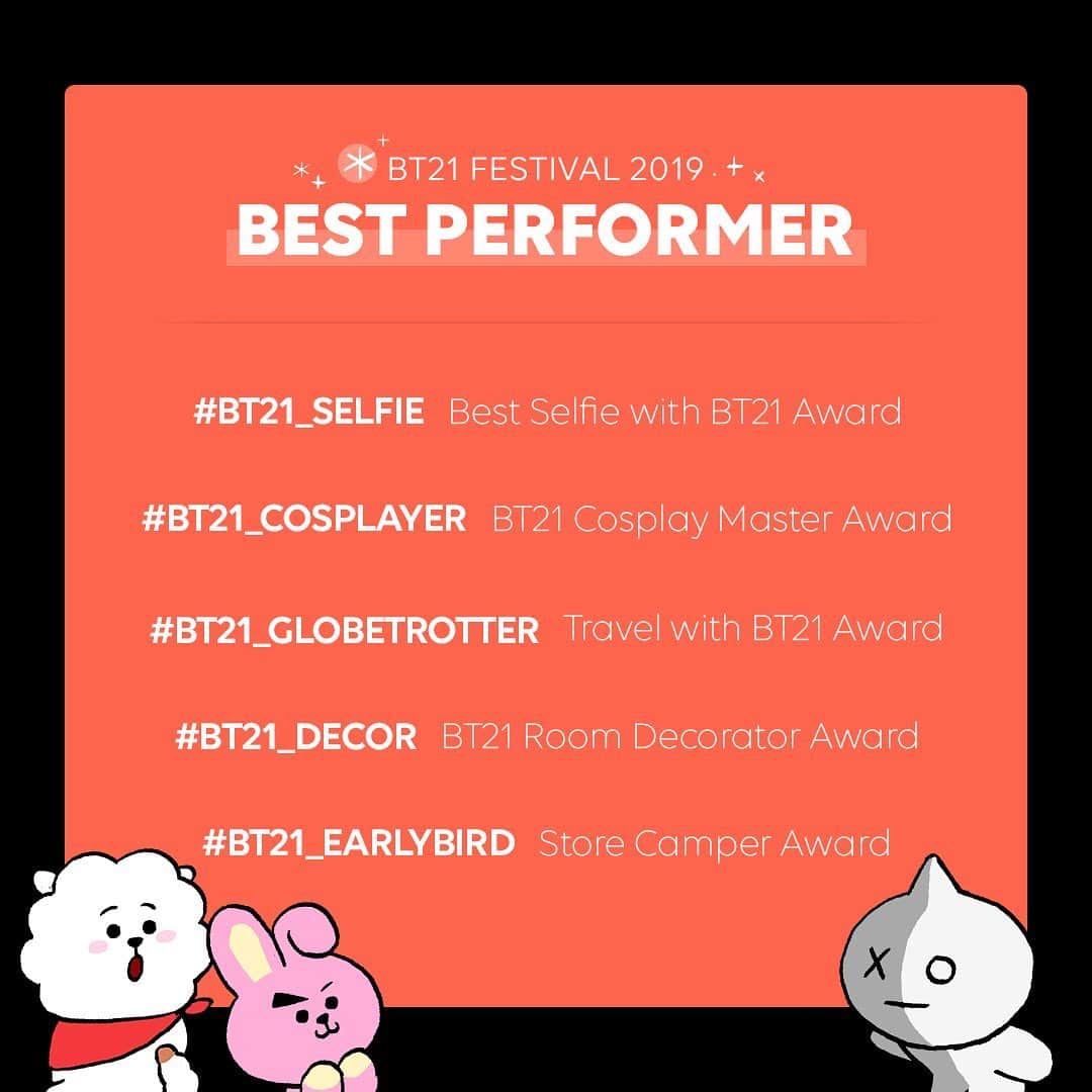 BT21 Stars of tomorrow, UNIVERSTAR!さんのインスタグラム写真 - (BT21 Stars of tomorrow, UNIVERSTAR!Instagram)「The ballots are now open! Tag those who deserve applause. 👏 Self-nominations are welcome! . ✅Select award ✅Tag a persons' ID ✅Add an image, video or link for reference ✅Post on your social media with #BT21_FESTIVAL #BT21 #LOVERSAWARDS  FOR MORE 👉 link in bio」12月12日 18時13分 - bt21_official