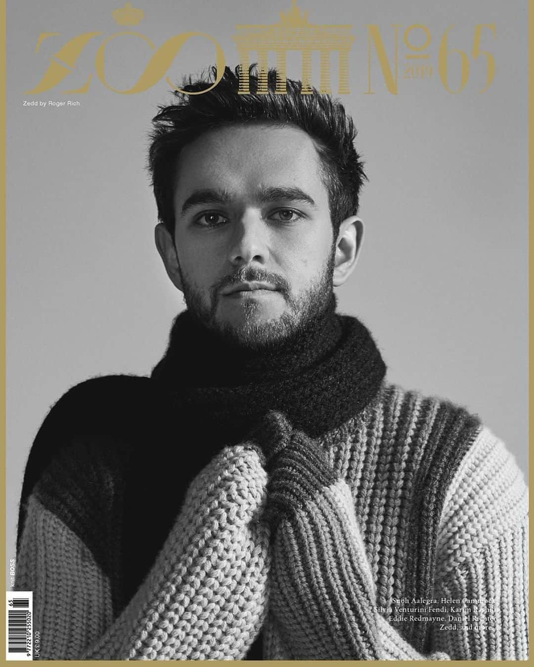 ゼッドのインスタグラム：「thank u @zoomagazine for putting me on your cover ☺️♥️. 📷: @roger_rich_photographer  styling: @millermode」