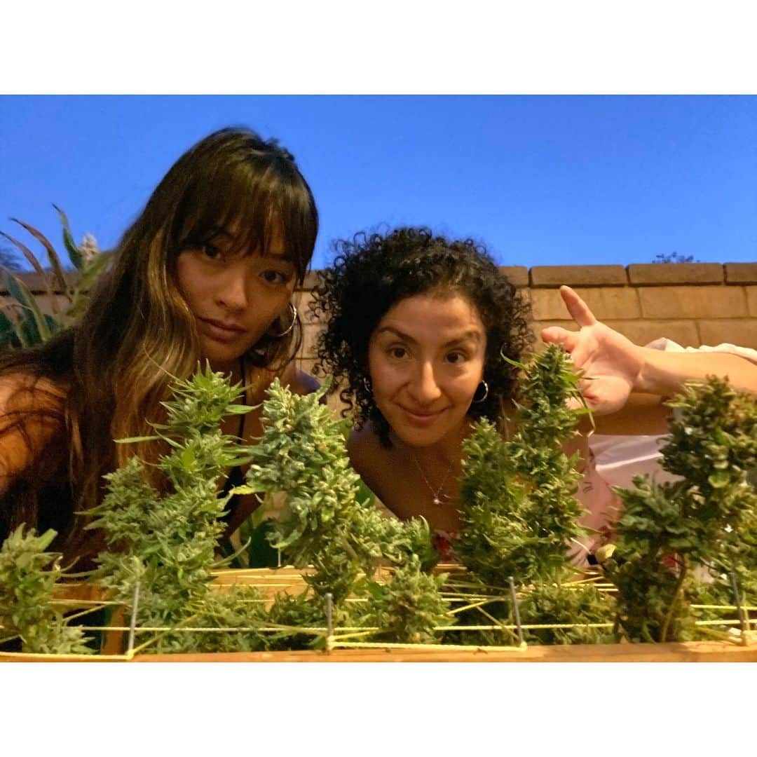 ジェラ・マリアーノさんのインスタグラム写真 - (ジェラ・マリアーノInstagram)「Witchy women🔮Happy last full moon of the year + decade🌝🌱#brujas #herbgarden #5446 #farmergirls #gardening #california」12月12日 11時24分 - jarahm