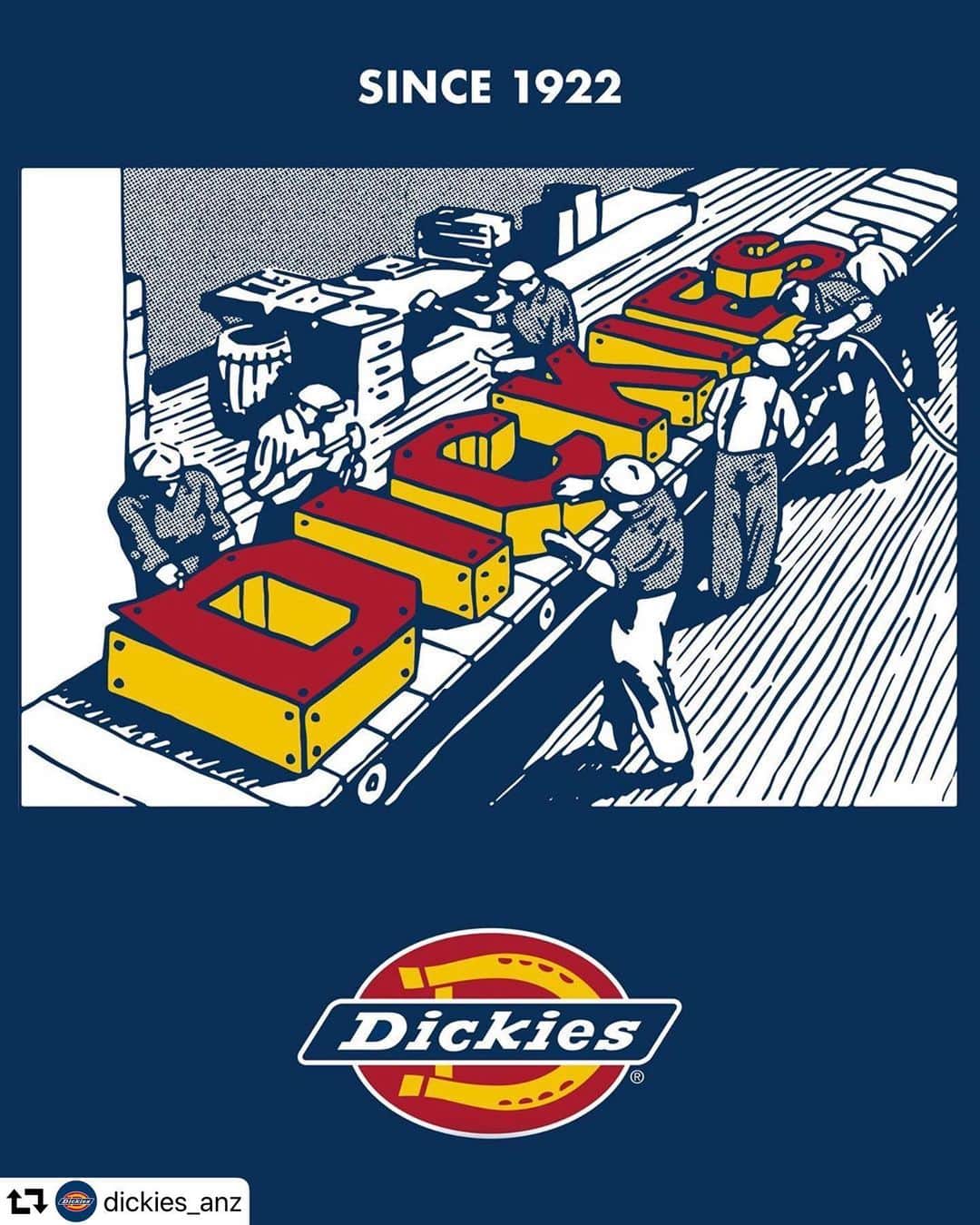 ディッキーズさんのインスタグラム写真 - (ディッキーズInstagram)「#repost @dickies_anz ・・・ Since 1922.  @dickies @dickies_jp #dickies #dickiesjp #artwork #art #dickiesworkwear #workwear #history #companyhistory #mindfulness」12月12日 12時11分 - dickies_jp
