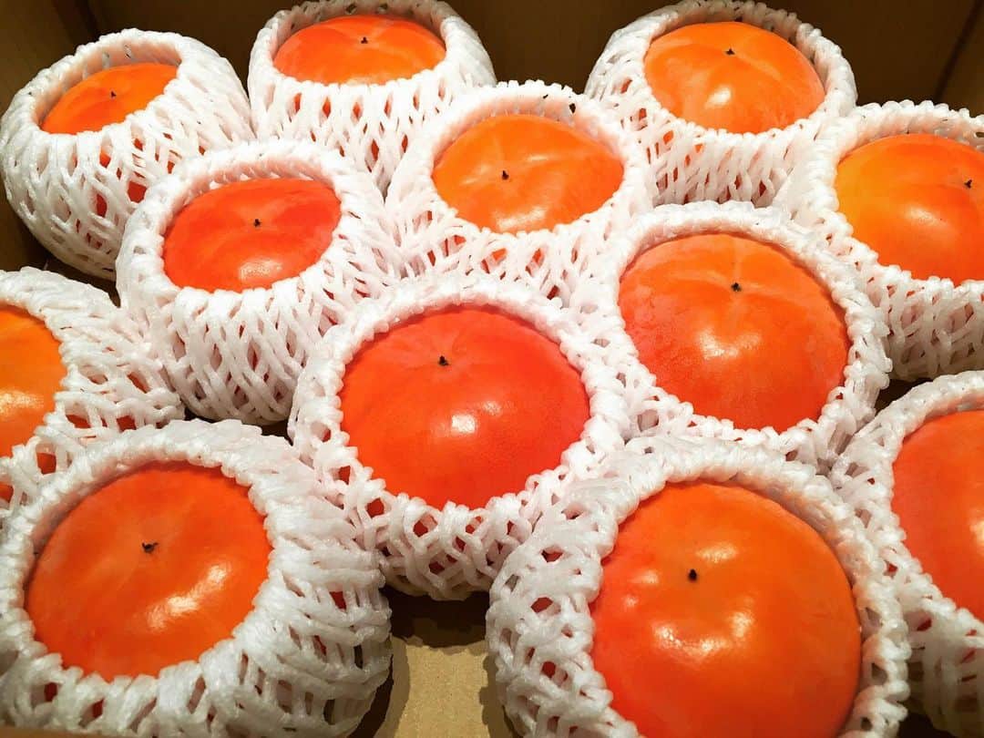 川江美奈子さんのインスタグラム写真 - (川江美奈子Instagram)「柿！ 山梨の方が送ってくださいました。 愛おしい色。 今晩のデザートおたのしみ。」11月18日 18時18分 - minakokawae
