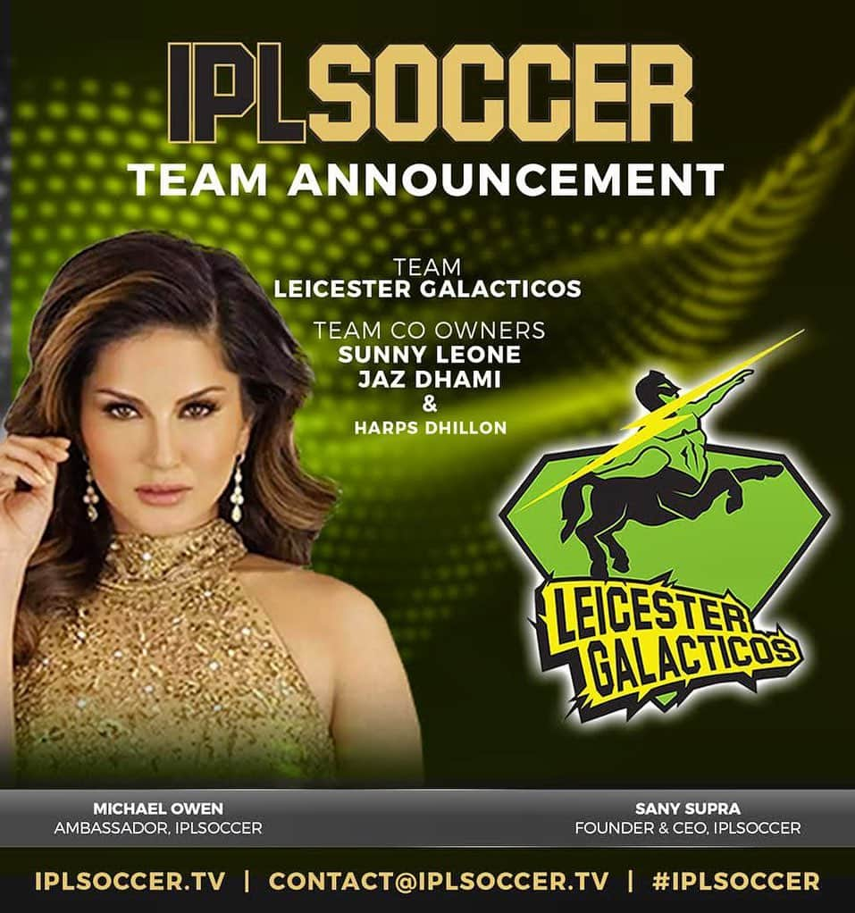 サニー・レオーネさんのインスタグラム写真 - (サニー・レオーネInstagram)「So excited to share that I am now the proud co-owner of the @iplsoccer team Leicester Galacticos !! June 2020 we are all set to take over the UK.  This has been a long life dream and still cannot believe it has finally happened. Work hard for what you believe and want in life !!! Hustle !!!! @dirrty99 @themichaelowen @thejazdhami @sanysupra #IPLSoccer」11月18日 19時57分 - sunnyleone