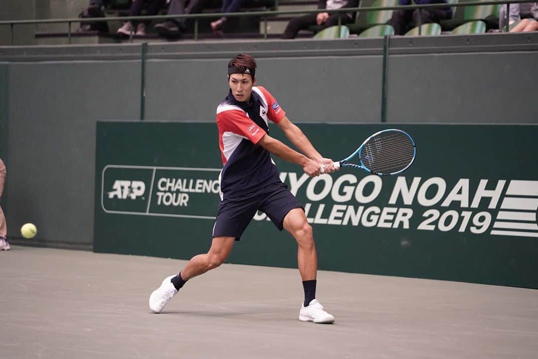 綿貫陽介のインスタグラム：「写真を頂いたので🎾 ダブルス最高でした！ 今回からバボラの新ガット使ってました！最強です！😎 #RPMPower #tennis  #兄は涙脆いです。 撮影安藤 晃」