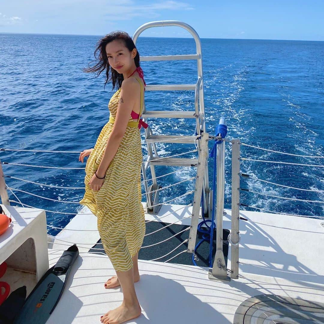 中島亜莉沙さんのインスタグラム写真 - (中島亜莉沙Instagram)「野生のイルカと一緒に泳ぐツアーに参加してきたよ🐬💗﻿ イルカに会えるようにお祈りの歌をみんなで歌ってから、海へダイブ🙌🏻 ﻿ ﻿ 野生のイルカやウミガメ、沢山のお魚を近くで見ることが出来て私もお魚になれた気分だったよ🐠﻿ ﻿ この時期はウェットスーツを着れば寒くないし、ハイシーズンより空いてて穴場だった☺️✌🏻 ﻿ ﻿ @dolphinsandyou.jp ﻿ @alohagirl.me ﻿ ﻿ #魚気分﻿ #魚とまぶだち気分 #hawaii #dolphinsandyou #alohagirl #ocean #snorkeling #dolphin #marinesports #waianaeboatharbor #ハワイ　#マリンスポーツ #イルカと泳ぐ #アロハ #アロハガール #ワイアナエ #ドルフィンアンドユー」11月18日 21時01分 - arisan_days