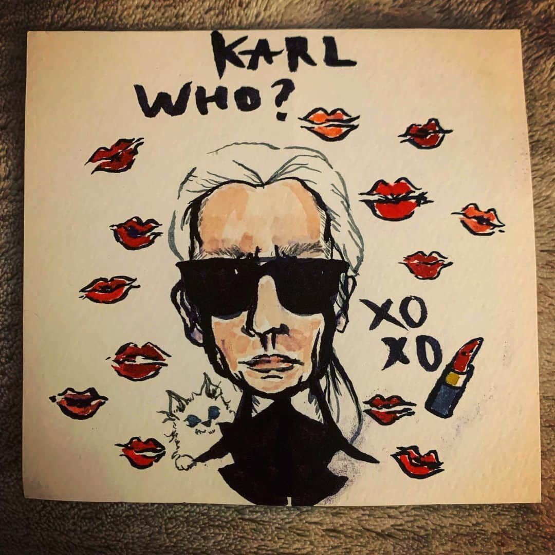 澤田友美さんのインスタグラム写真 - (澤田友美Instagram)「. Karl に捧ぐ🥺🎨 . . @karllagerfeld . #drawing #karllagerfeld」11月19日 2時41分 - tomomi__sawada