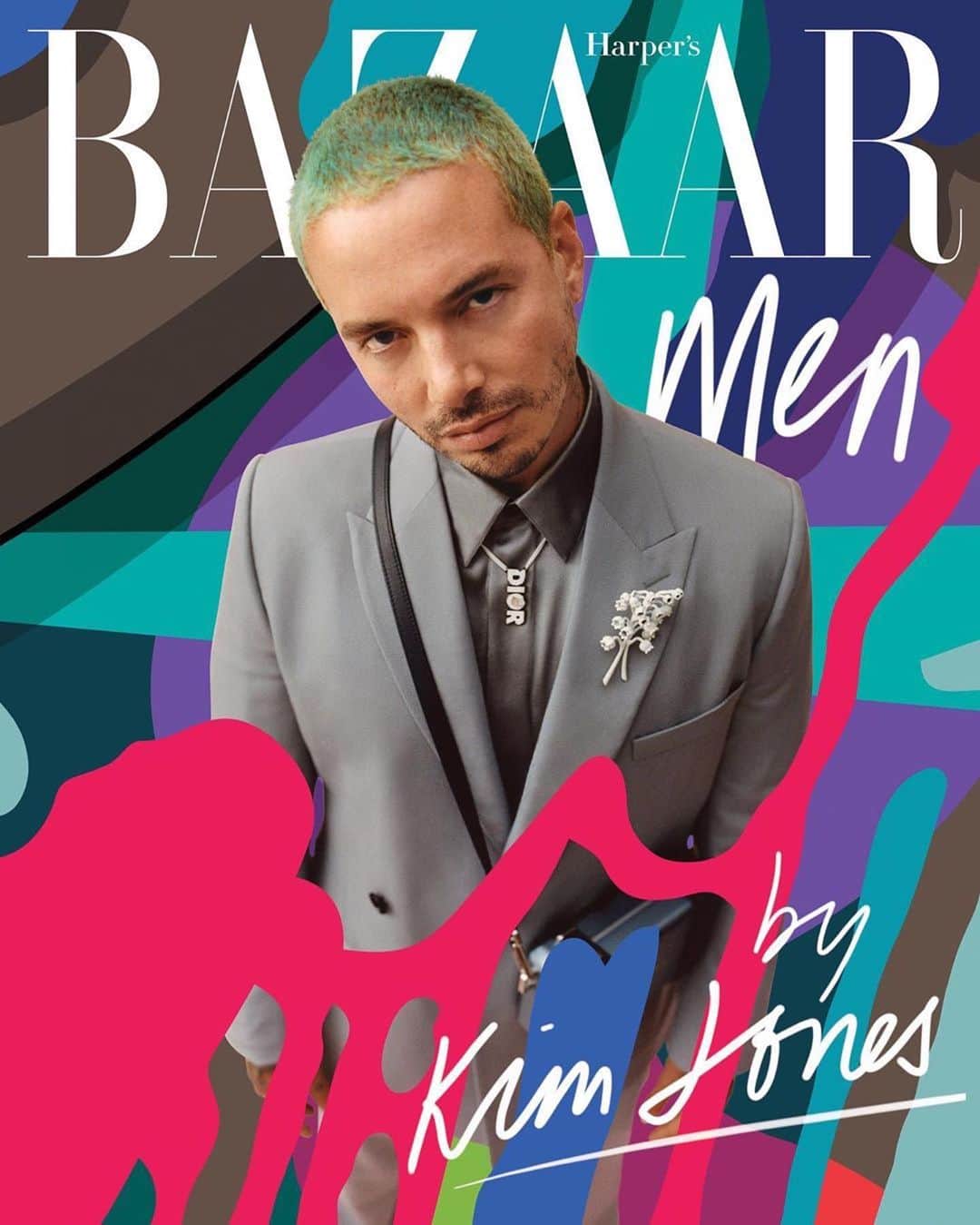 KAWSONEさんのインスタグラム写真 - (KAWSONEInstagram)「I’m happy to announce the first @harpersbazaarus men’s issue guest edited by @mrkimjones  @jbalvin photographed by @_hugoscott  with artwork by @kaws  with special thanks to @glendabailey @nicolefritton @imurillo clothing by @dior bag @dior X @rimowa #KAWS」11月18日 23時05分 - kaws