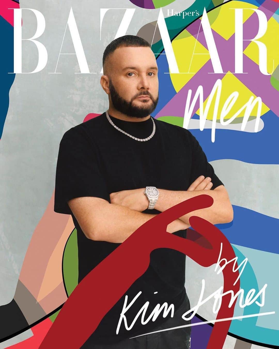 KAWSONEさんのインスタグラム写真 - (KAWSONEInstagram)「I’m happy to announce the first @harpersbazaarus men’s issue guest edited by @mrkimjones  Kim Jones photographed by @_hugoscott  with artwork by @kaws  with special thanks to @glendabailey @nicolefritton @imurillo wearing @dior #KAWS」11月18日 23時07分 - kaws
