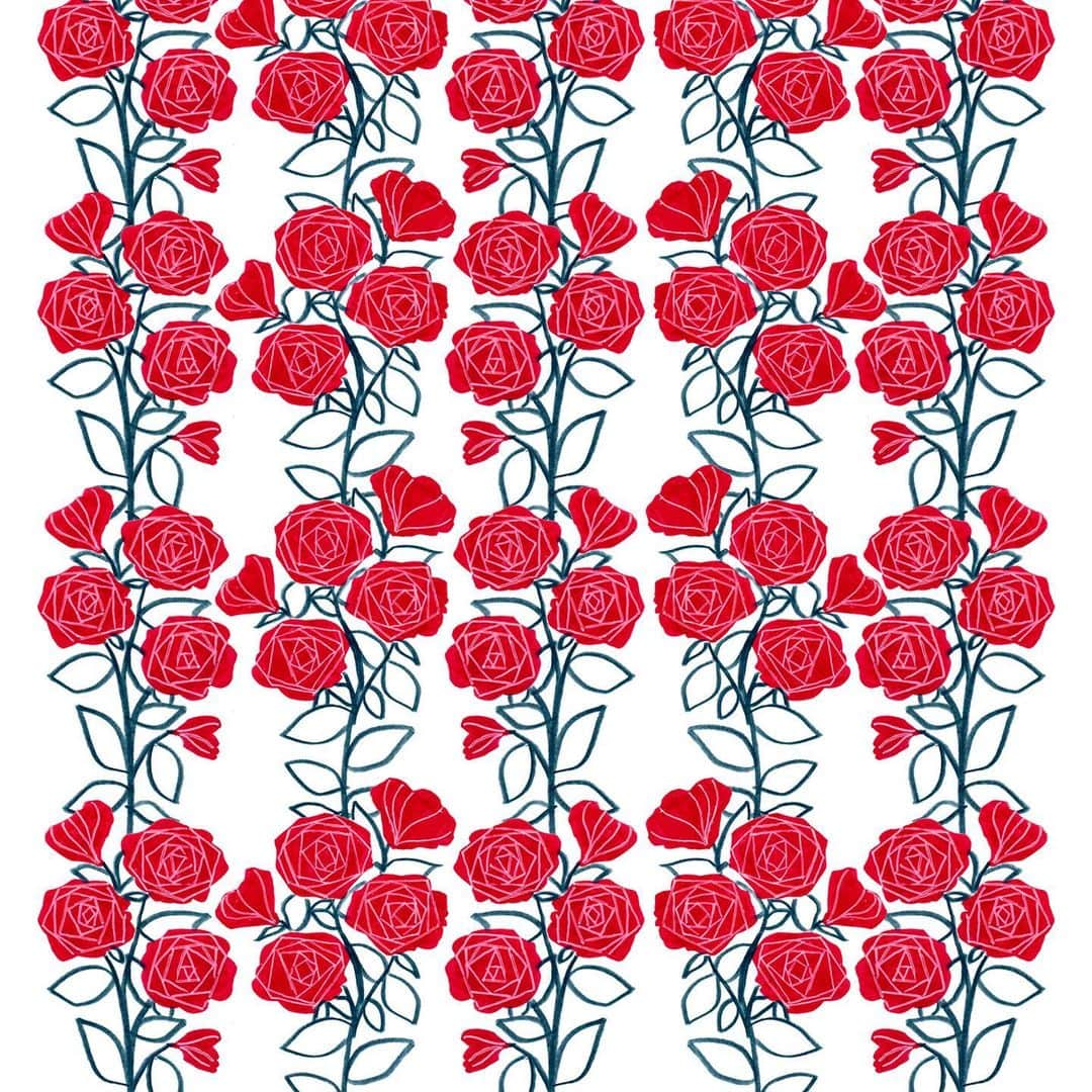 関根正悟さんのインスタグラム写真 - (関根正悟Instagram)「“BARABARA🌹” ・ #textiledesign #flowerprint  #rose #shogosekine」11月19日 0時06分 - shogosekine0319
