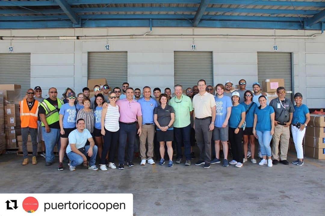 ミゲール・コットのインスタグラム：「#Repost @puertoricoopen with @get_repost ・・・ 🏌️‍♂️We thank all the volunteers and strong hands and hearts that made this day possible. Shout out to the @goodsportsinc team! #kidswhoplaydobetter #kidsprofun #propen #puertoricoopen」