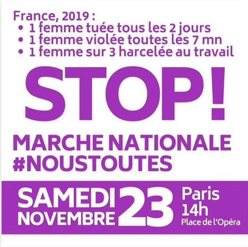 カロリーヌ・ド・メグレのインスタグラム：「Rendez-vous samedi! Hommes, Femmes, retrouvons-nous. Les lois doivent évoluer, il faut aussi plus de moyens pour les aider @noustoutesorg #noustoutes」