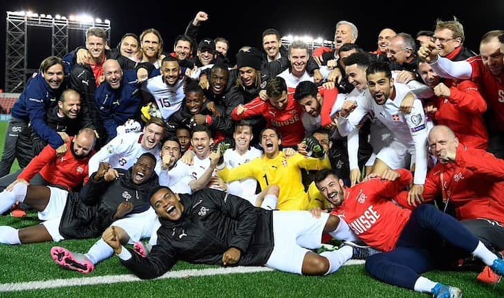 ファビアン・シェアのインスタグラム：「We did it!!! Fantastic guys!!! Euro 2020, here we come🇨🇭!!! #swiss #nationalteam」