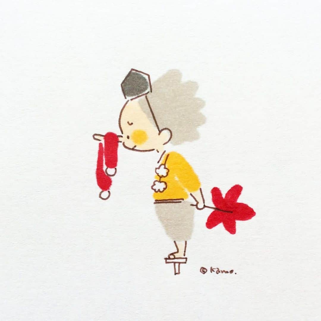 カモさんのインスタグラム写真 - (カモInstagram)「天狗だぞ！ #天狗#Tengu#ウサギタケ#usagitake」11月19日 9時49分 - illustratorkamo