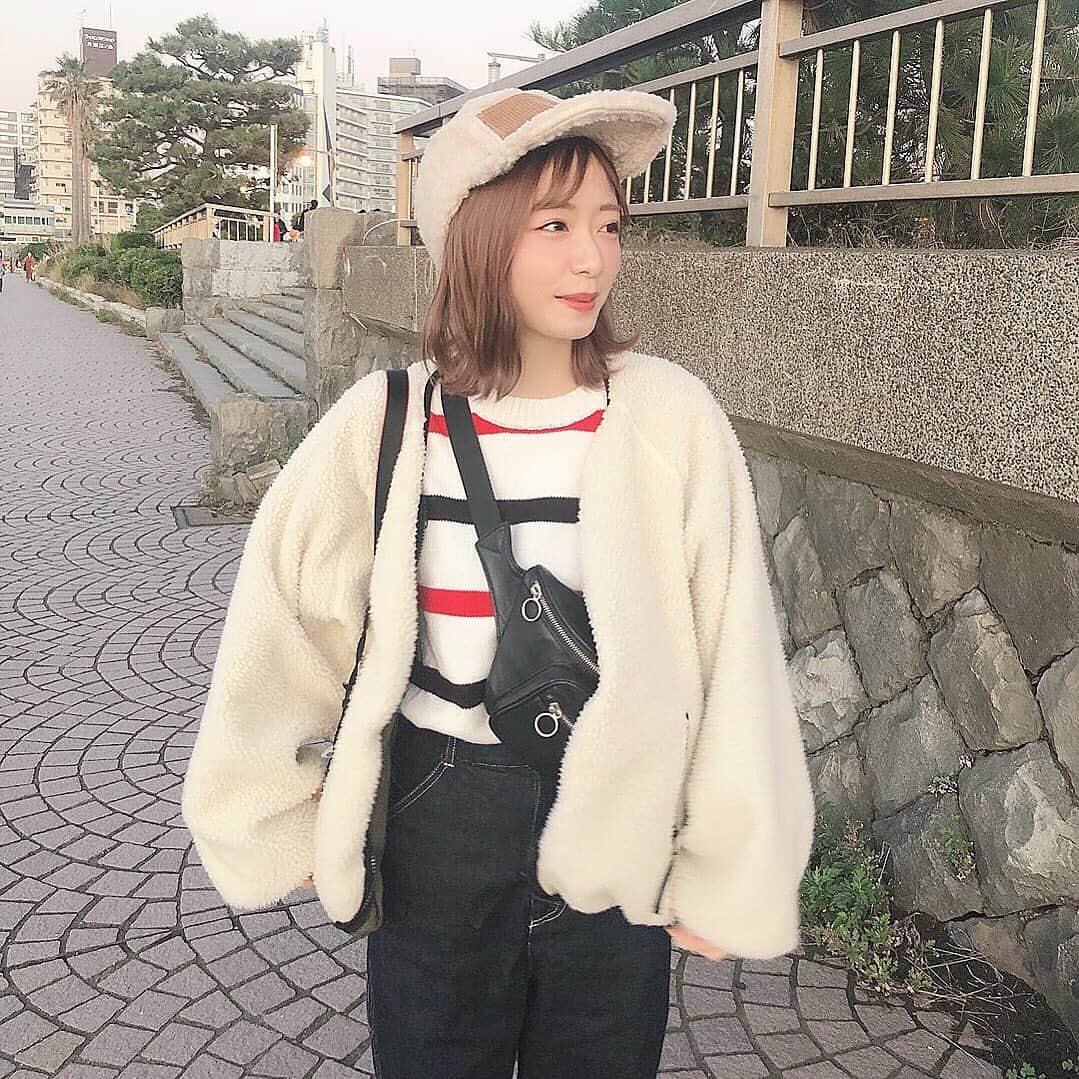 てぃーみきさんのインスタグラム写真 - (てぃーみきInstagram)「#羊さんコーデ #江ノ島」11月19日 20時47分 - tea_miki_1225