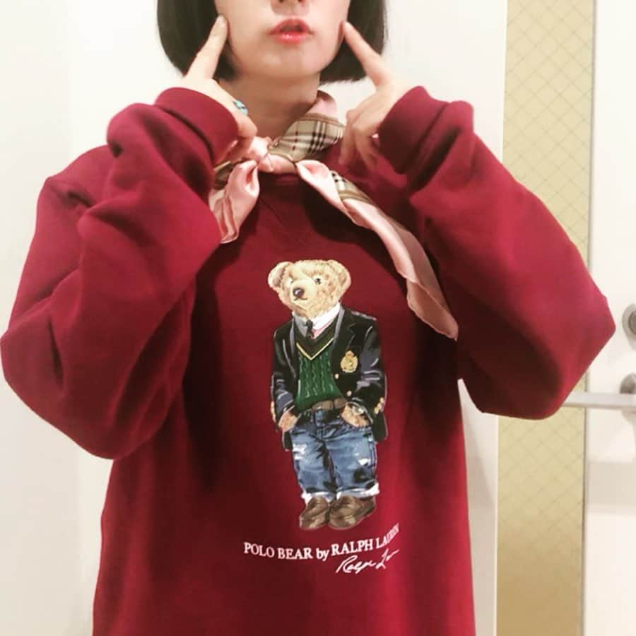 千秋さんのインスタグラム写真 - (千秋Instagram)「衣装3連発🥊🥊🥊 #pinkhouse #🍎 #uniqlo #poloralphlauren #polobear #🧸 #converse #👟 #tbs #読売テレビ #フジテレビ」11月19日 12時23分 - chiaki77777