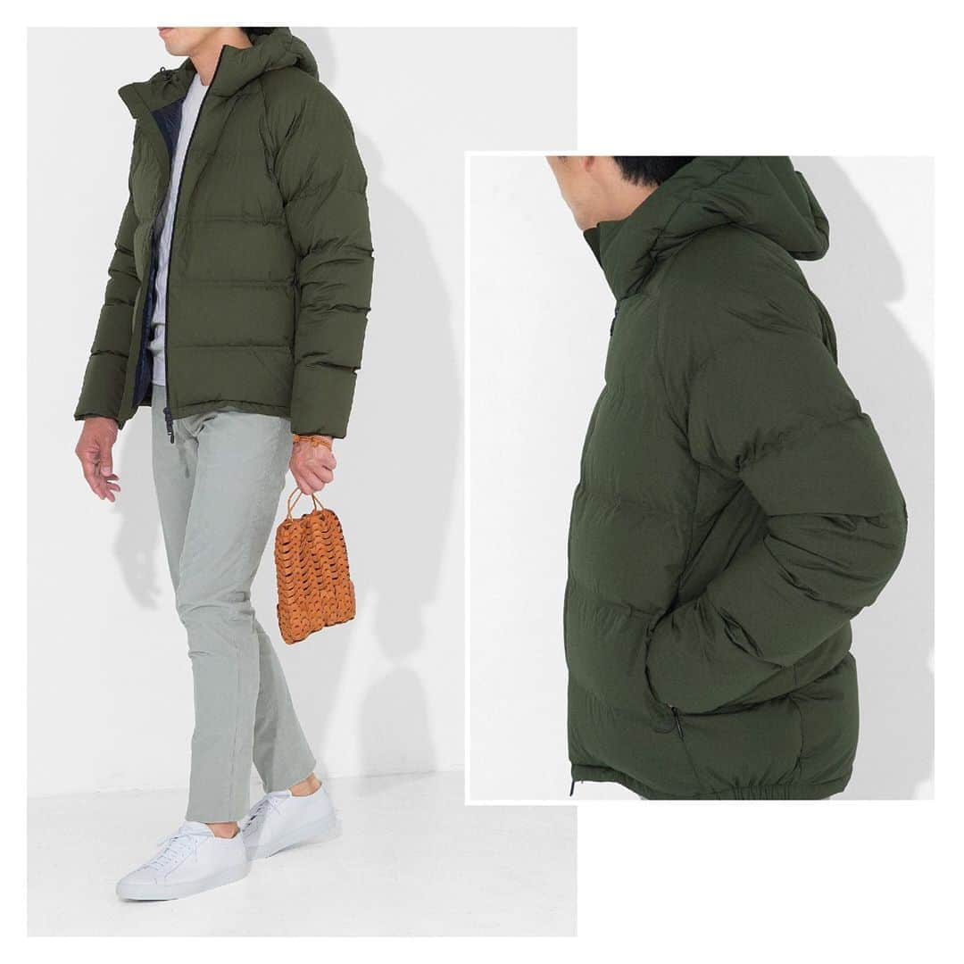 のインスタグラム：「【ダウンを都会的に着こなすたった3つのテクニックはコレ！】﻿ ﻿ ﻿ Jacket: #MONOBI﻿ Knit: #LARDINI﻿ Pant: #SIVIGLIA﻿ Bag: #ILMICIO﻿ Shoes: #COMMONPROJECTS﻿ ﻿ #strasburgo #strasburgomens #strasburgolife #downjacket #monobi #2019aw #ストラスブルゴ #ストラスブルゴメンズ #ダウンジャケット #モノビ #メンズファッション #メンズスタイル #2019秋冬」