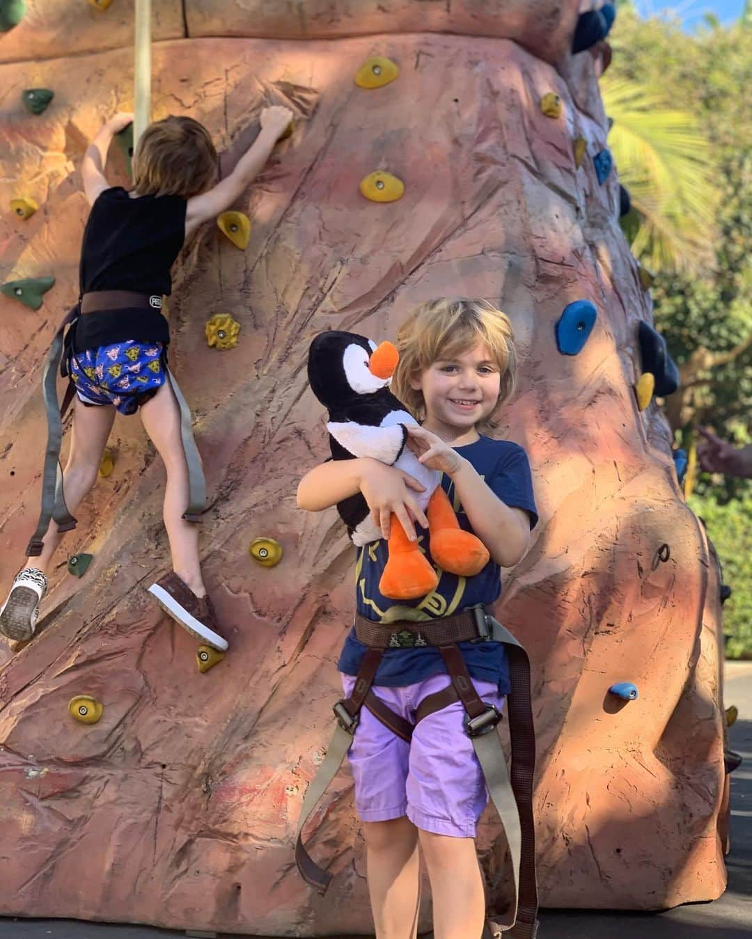 カイル・ニューマンさんのインスタグラム写真 - (カイル・ニューマンInstagram)「#lategram Had an action-packed family weekend with Zero the penguin — @jamesknightnewman’s school mascot. We went swimming, rock climbing, played Leonard Bernstein’s piano and even saw #Frozen2!」11月20日 5時52分 - kyle_newman