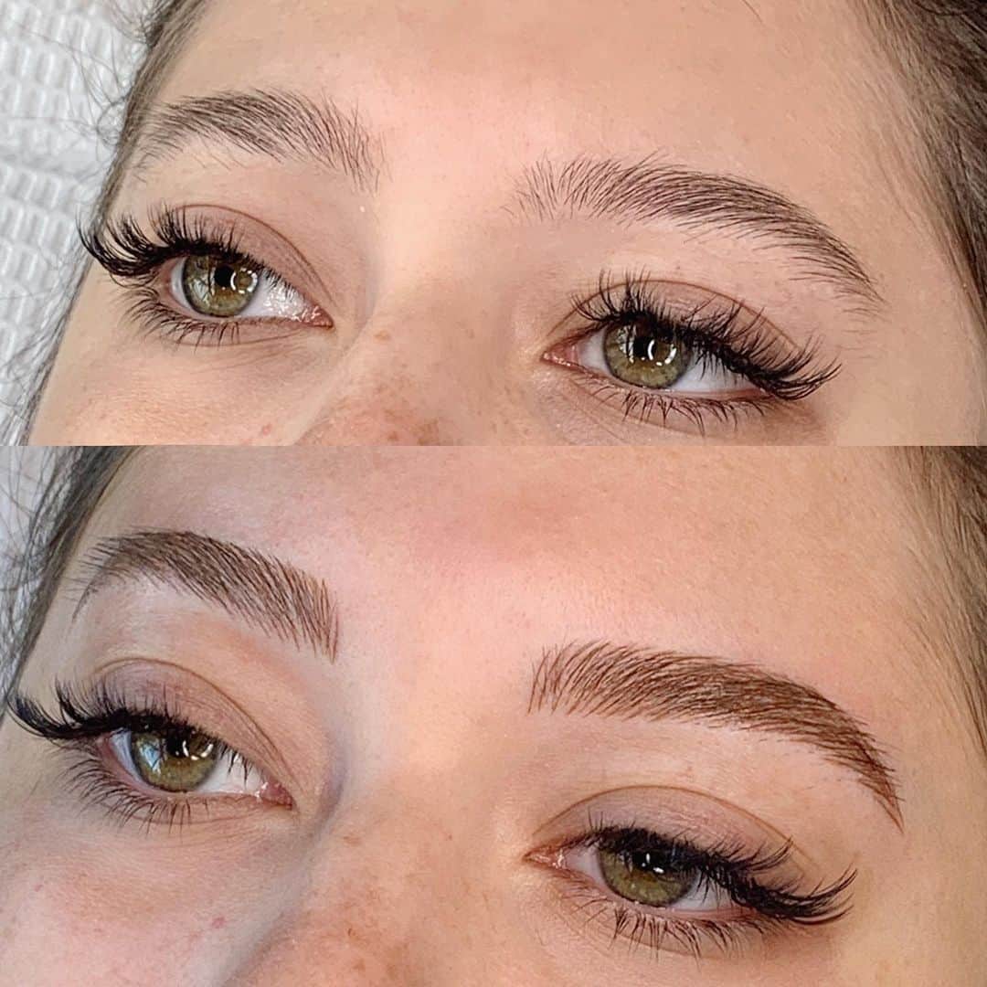 Haley Wightさんのインスタグラム写真 - (Haley WightInstagram)「before & after 💜 Love these brows so much!  Call the studio (971)337-5401 or visit our website studiomeraki.net to schedule an appointment! . . @studiomerakipdx #microblading #cosmetictattoo #brows #eyebrows #portland #oregon #microbladedeyebrows #microbladed #meraki #ombrebrows #microblade #portlandmicroblade #portlandmicroblading #oregonmicroblade #oregonmicroblading」11月20日 5時56分 - cosmobyhaley