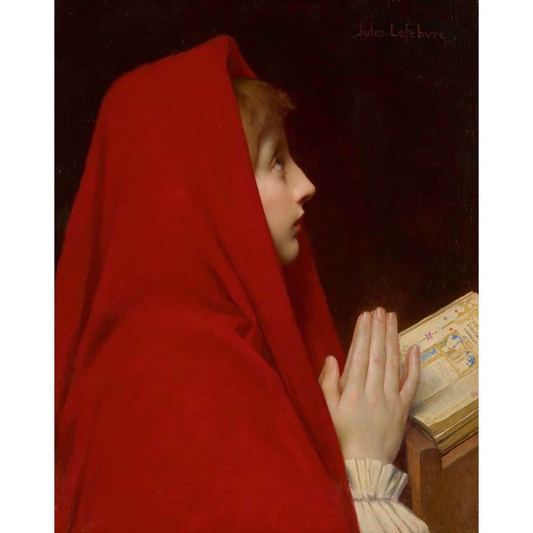 のインスタグラム：「“I am a collector of portraiture. I find portraits to be a form of escapism. Who is the sitter? What was he or she thinking? This one is stunning. The use of the red cloak jumps off of the picture. Her face is serene and fearful. And the details of the prayer book are so fine."⁠ A moment from my interview with Sotheby's.⁠ The Red Cloak. Jules Joseph Lefebvre.⁠ .⁠ .⁠ .⁠ .⁠ .⁠ #adamlippes #sothebys #newyorkfashion #nycfashion #fashion #fashiondesigner #fashionweek #details #womenswear #womensfashion #style #styling #designer #design #art #interior #architecture #fabrics #photography #travel #luxury #lifestyle #vintage #lookbook #decor」