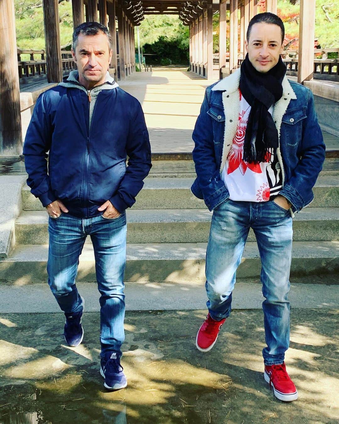 のインスタグラム：「Miami Vice season 42 !! 🤣😂get relax José !!! Tranquillo !! #friendship #kyoto#syncrowalk#badboys」
