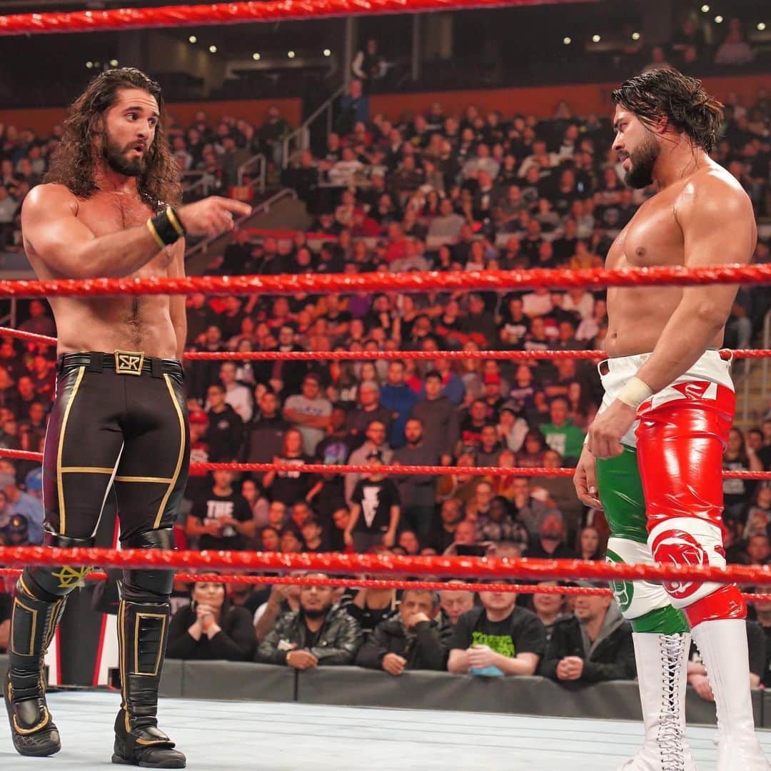 セス・ロリンズのインスタグラム：「Run it back.  _____ @andradealmas @wwe #raw _____ 📸: @anthonycairo12」