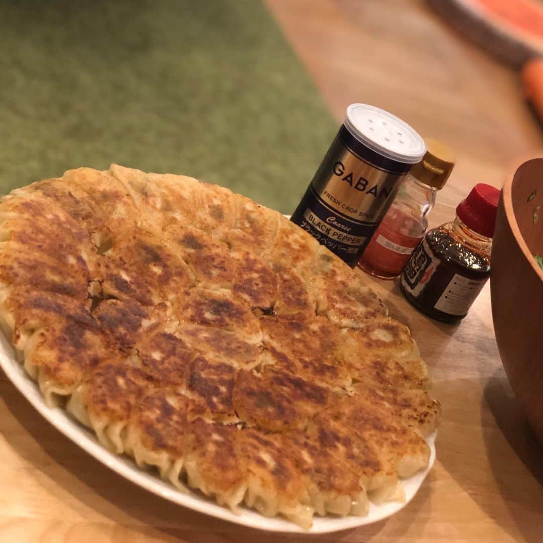 のインスタグラム：「. 餃子を見て頑張る日々。 . #餃子 #餃子lover #たれはつけない派 #焼き餃子が１番」