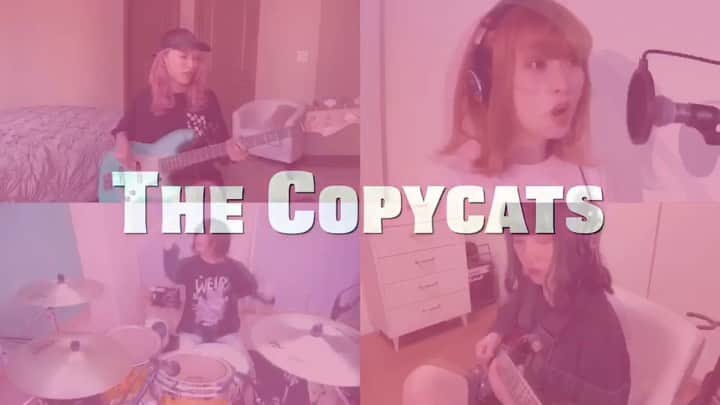 SHIZUKAのインスタグラム：「. New video from The Copycats!!!! Full version is on YouTube. Link is in my bio. Please subscribe us, push the thumb up, and leave some comments🖤 . コピーキャッツから新しいカバー動画更新しました！ プロフィールのリンクから飛んでフルバージョン見てね！ チャンネル登録、いいね、コメント、喜びます🦋  #TheCopycats #バンドカバー　#曇天　#DOES #銀魂主題歌」