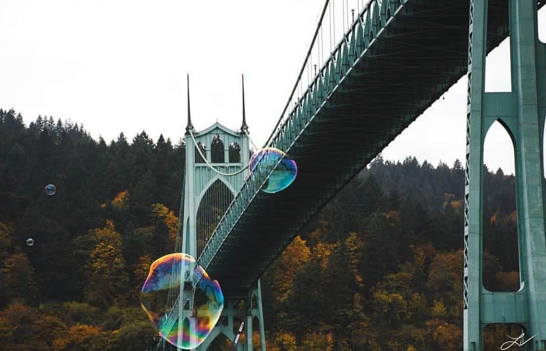 Portlandさんのインスタグラム写真 - (PortlandInstagram)「Bridges & Bubbles - 📷:@langley.jpg #portland #portlandnw #pdx #oregonnw #fall」11月20日 4時22分 - portland