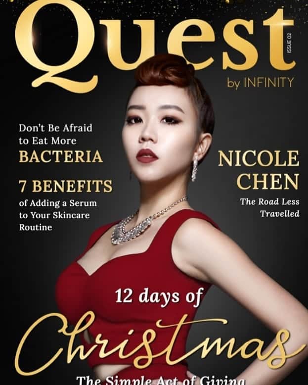 Nicole Chenのインスタグラム：「Excited to be on a front cover of an entrepreneurship magazine in Singapore! Focusing not only about my DJ but about doing events and so on! #questmagazine #nicolechen #frontcover」