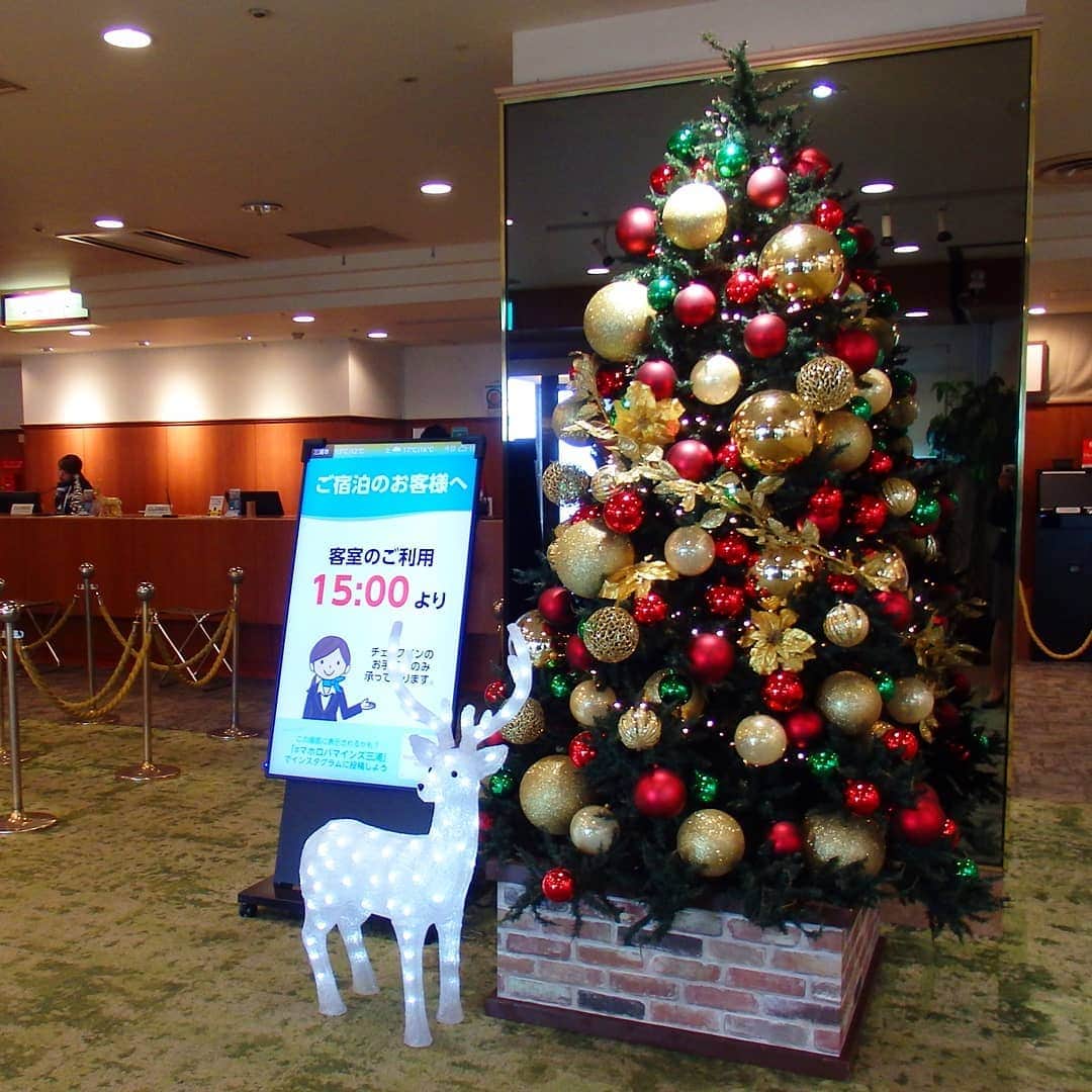 【公式】オーシャンリゾートホテル マホロバ・マインズ三浦さんのインスタグラム写真 - (【公式】オーシャンリゾートホテル マホロバ・マインズ三浦Instagram)「クリスマスの飾り付けがはじまりました。まぐろば君もサンタさんに扮して（？）お出迎えしてます。お願いしたらプレゼントもらえるかな？ . #クリスマス #クリスマスツリー #鮪 #まぐろば君 #まぐろ #マグロ #サンタ #ディスプレイ #イルミネーション #トナカイ #クリスマス旅行 #サンタコスプレ #クリスマスディスプレイ #クリスマスインテリア #ホテルエントランス #ホテルロビー #ホテル装飾 #リゾートクリスマス #神奈川旅行 #maholovaminds #マホロバケーション #マホロバマインズ #三浦 #三浦市 #マホロバ #三浦半島 #マホロバマインズ三浦 #三浦海岸」11月20日 14時59分 - maholova_minds_miura
