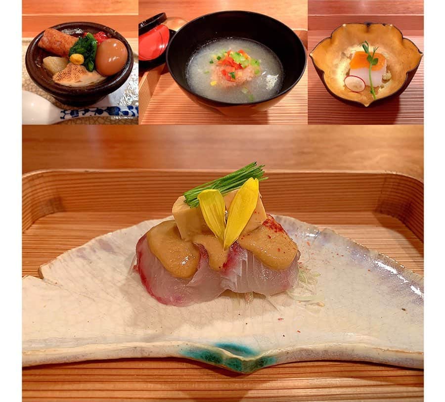 百合華さんのインスタグラム写真 - (百合華Instagram)「京都の花街宮川町にしっとりと佇む京町家造りの和食割烹『宮川町 水簾』にて京都の風情を感じながらのディナータイム✨﻿ ﻿ 素敵なおくどさんと職人さん達の手捌きを眺めながら京都の厳選食材を使った秋のディナーコースをいただきました🍁﻿ ﻿ 名物『月替りのミニチュア』は手の平サイズでとっても可愛らしくて食べるのが勿体ないくらい💓﻿ ﻿ 大好物な伝助穴子は身がプリップリ🥰﻿ ﻿ おくどさんで炊いてくださった〆の白米はふっくらとしていてお代わりしちゃいました❤️﻿ ﻿ あっ、だし巻き卵もお代わりしましたww🎶﻿ ﻿ #京都 ﻿ #宮川町﻿ #花街﻿ #宮川町水簾﻿ #水簾﻿ #和食割烹﻿ #割烹料理﻿ #和食﻿ #四季折々﻿ #厳選食材﻿ #京料理﻿ #おくどさん﻿ #職人﻿ #ミニチュア﻿ #伝助穴子 ﻿ #大好物﻿ #美食﻿ #美食家」11月20日 15時32分 - yurika.lovelily