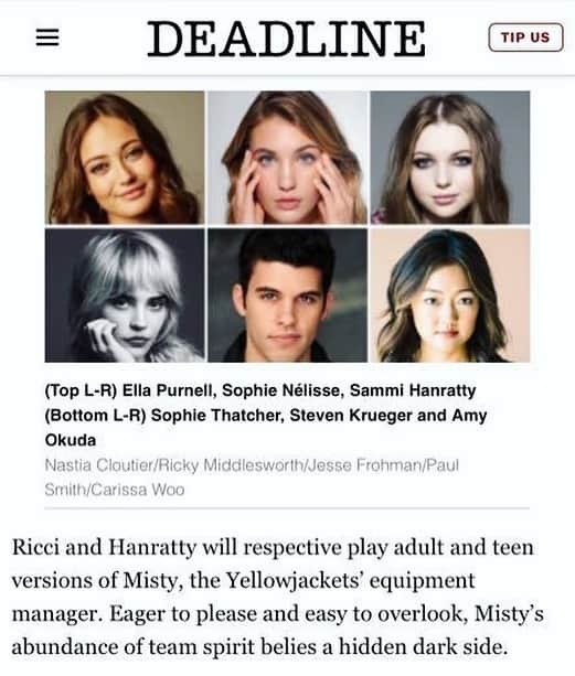 サミー・ハンラティさんのインスタグラム写真 - (サミー・ハンラティInstagram)「WOW!!! So excited to work with this incredible cast on @showtime’s new drama pilot #YELLOWJACKETS」11月20日 6時55分 - sammihanratty