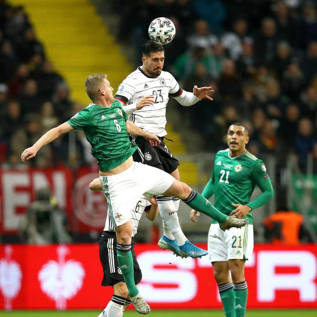 エムレ・カンのインスタグラム：「Strong win to end the european qualifying games! 🇩🇪 See you all at #euro2020  #EC23 #iCan #WeCan」