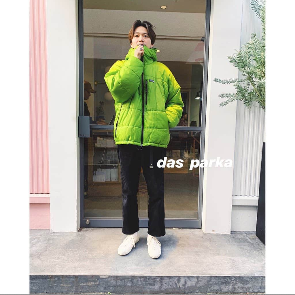 磯田 基徳さんのインスタグラム写真 - (磯田 基徳Instagram)「今年のダウンは蛍光color🦜 @patagonia のdas parka！」11月20日 16時53分 - isodango