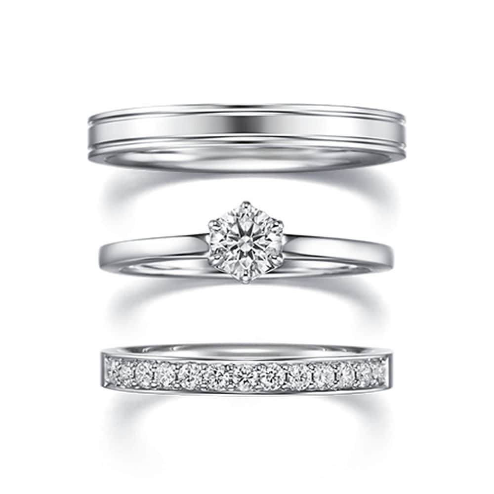 婚約・結婚指輪のI-PRIMO（アイプリモ）公式アカウントさんのインスタグラム写真 - (婚約・結婚指輪のI-PRIMO（アイプリモ）公式アカウントInstagram)「*﻿ 【ふたりの清らかな愛と誠実な想いを込めて】﻿ 存在感のあるセンターダイヤモンドの煌めきが美しい『アスセラ Sol』と、大粒のダイヤモンドを敷き詰めたストレートラインが華やかな『パエンナ』。贅沢なボリューム感にシンプルなフォルムの重ね着けは、モダンでエレガントな印象に。﻿ ﻿ 婚約指輪：アスセラsol﻿ #アイプリモ_アスセラsol 結婚指輪：パエンナ﻿ #アイプリモ_パエンナ *﻿ #iprimo #アイプリモ #婚約指輪 #結婚指輪 #ブライダルリング #エンゲージリング #マリッジリング #エタニティリング #プレ花嫁 #結婚準備 #婚約 #結婚 #令和婚 #2019冬婚 #2020春婚 #wedding #bridal #bridaljewelry #happywedding #rings #bridalring #marriagering #engagementring #diamond #日本中のプレ花嫁さんと繋がりたい #セットリング」11月20日 17時47分 - iprimo_official