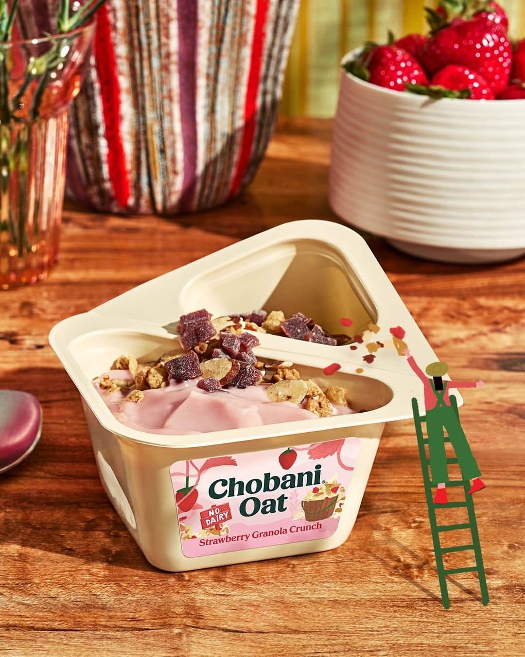 Chobaniのインスタグラム：「Finally, we mixed the goodness of oats up with oat crunch. And we want you to be the first to try. Enter for a chance to win Chobani Oat Crunch, made with the goodness of oats.  To enter our Sweepstakes: 1. Maintain a public Instagram account. 2. Follow @chobani on Instagram. 3. Tag up to 5 friends for a max of 5 entries to improve your chances of winning. *See Official Rules for all details via link in profile. Winner will be contacted via DM on or about 11/22. Sweepstakes is open only to legal residents of the U.S. who are 18 years of age or older at the time of entry and award.」