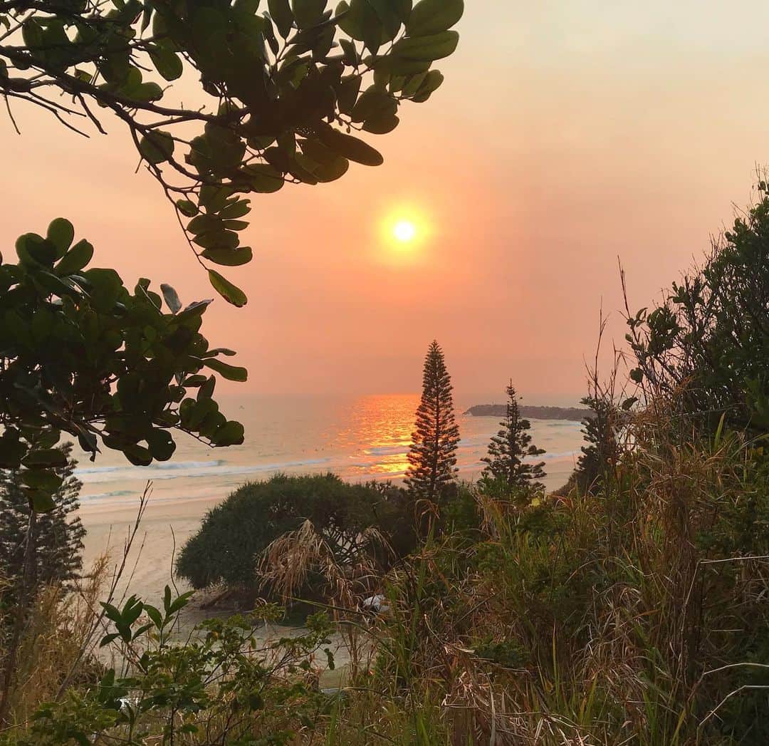 大村 奈央さんのインスタグラム写真 - (大村 奈央Instagram)「ありがとう、オーストラリア🇦🇺山火事の影響で、ゴールドコーストでは真ん丸の真っ赤な太陽がが毎日出てきてました。 Thank you Australia✨✈️ 山火事の消化活動やコアラの保護が安全に進むことを願ってます。」11月21日 9時07分 - naoomura