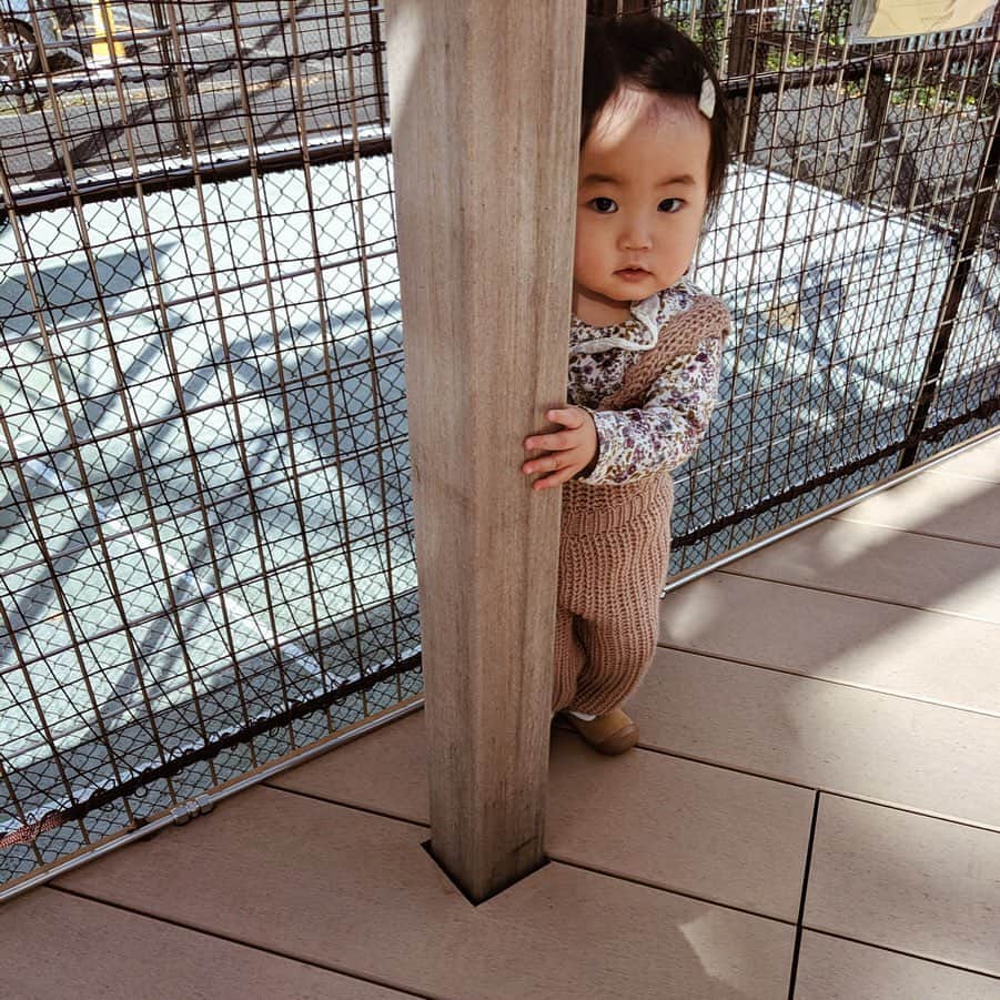 高園あずささんのインスタグラム写真 - (高園あずさInstagram)「. 座ったこのフォルムがたまらない可愛さ♡ 昨日は検診、予防接種といろいろ頑張りました☺️ 歩けるようになったり、1歳にもなったけど、 まだまだ赤ちゃん❤️( ところで赤ちゃんっていつまで？） いない いない ばあ〜があいかわらず好き。 この日もたくさんちらり👀 #ichika_ #ichika_服」11月21日 10時15分 - azusa_takazono