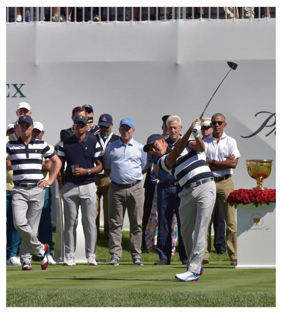 リッキー・ファウラーのインスタグラム：「Some of you may have seen already from the release but I‘m humbled and excited to be given the chance to represent Team USA in this year’s @presidentscup. These team events have been some of the most memorable weeks of my career. To be picked by @tigerwoods to compete with him and the rest of the team is very special. It is impossible to replace @bkoepka but I can assure my teammates and American golf fans that I will be prepared and ready to do my part to bring home the Presidents Cup! 🏆🇺🇸」
